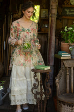 Ariel Chiffon Top - Marigold Rose Print