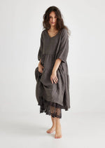 Evangeline Lace slip dress Mist Grey