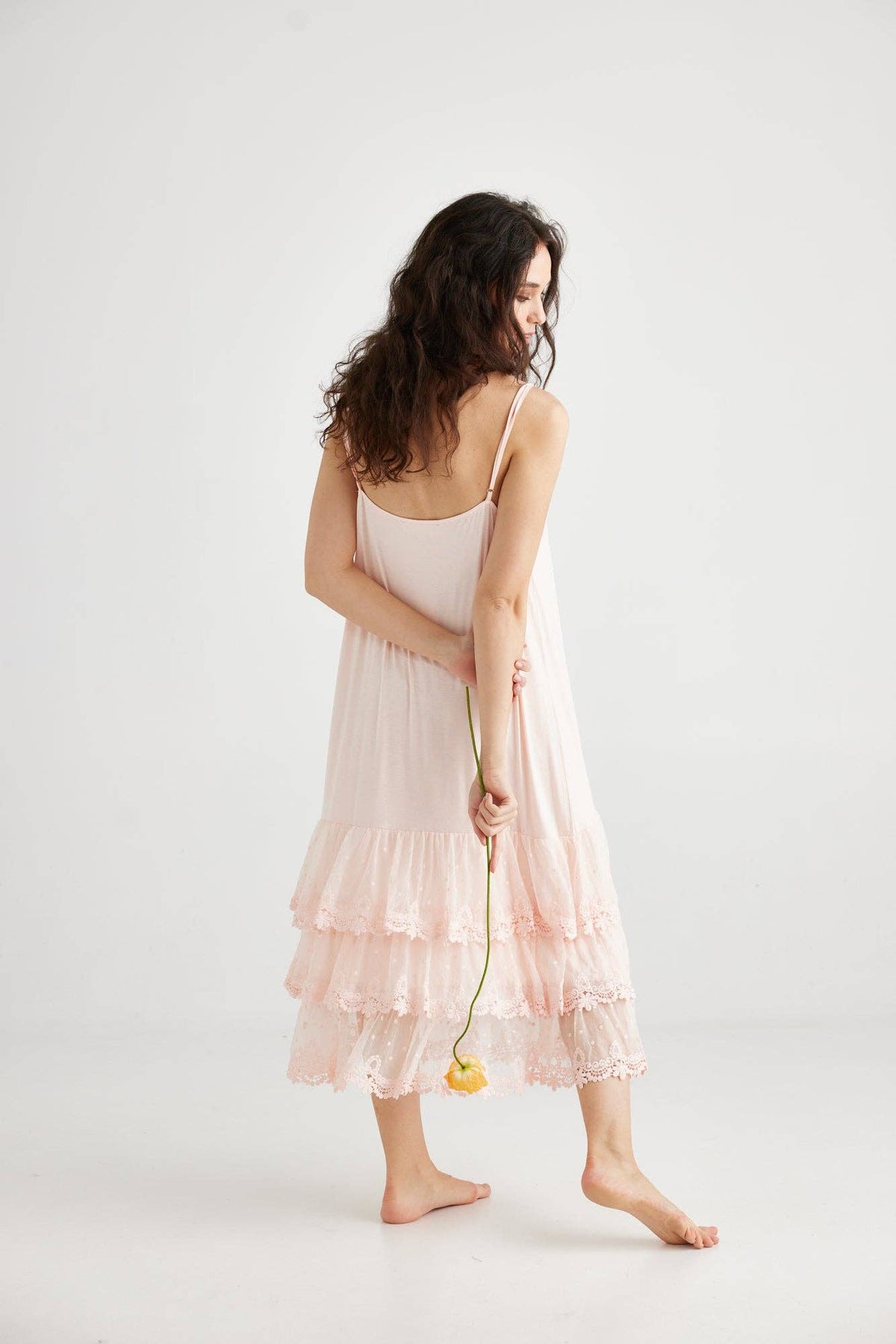Evangeline Slip Dress in Ballerina Pink