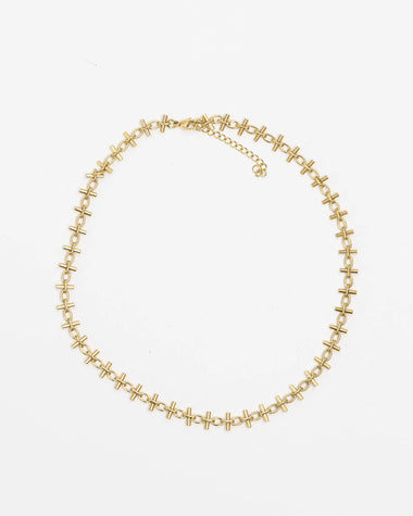 Enid Stainless Steel Necklace – Gold