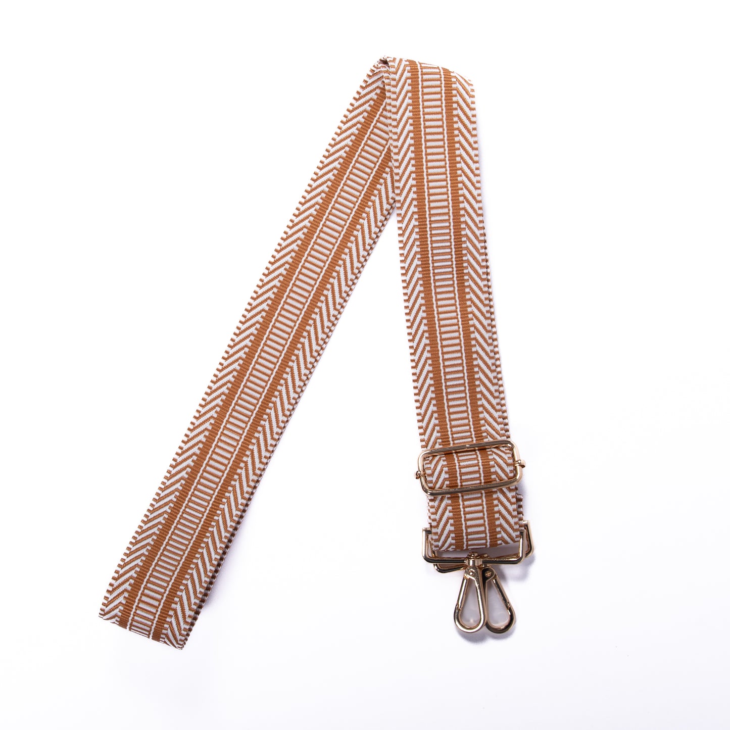 Liv & Milly Guitar Strap - Brown & White Pattern