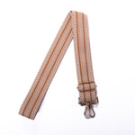 Liv & Milly Guitar Strap - Brown & White Pattern