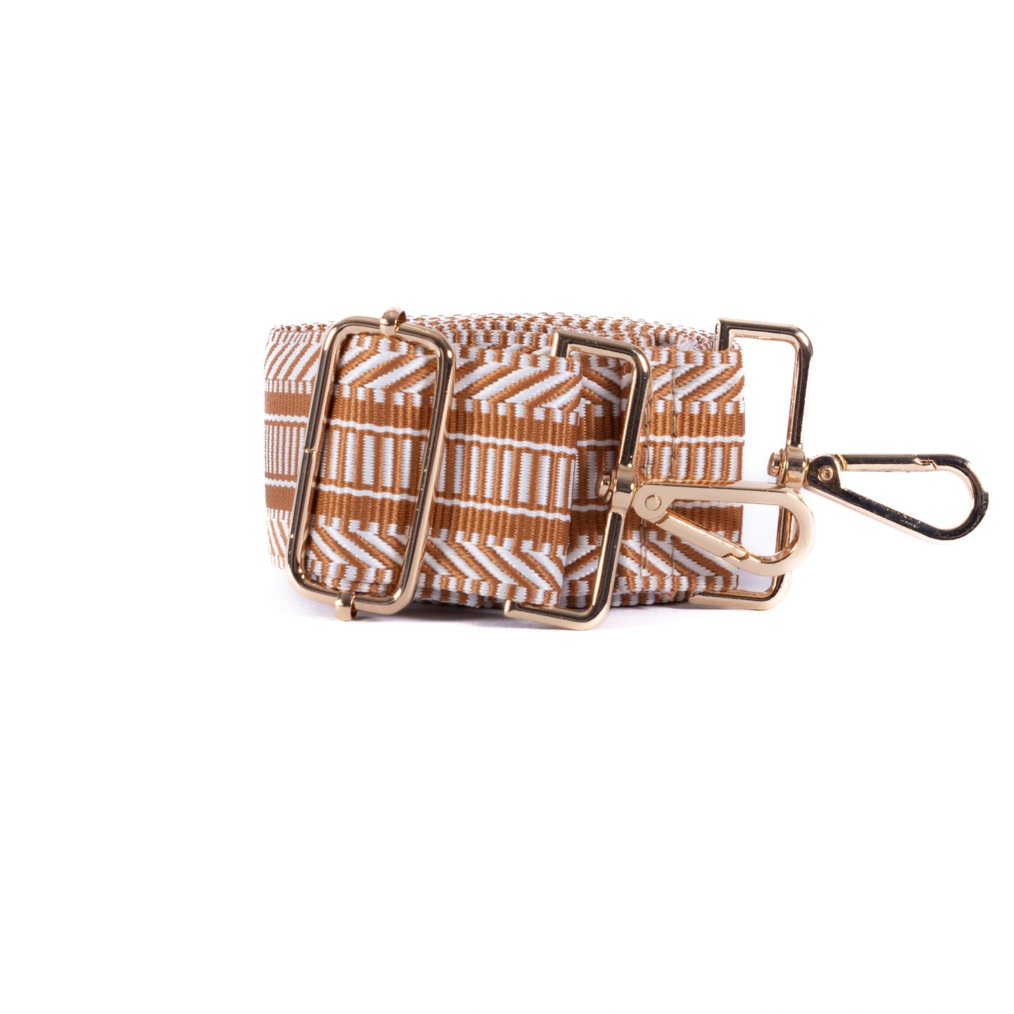 Liv & Milly Guitar Strap - Brown & White Pattern