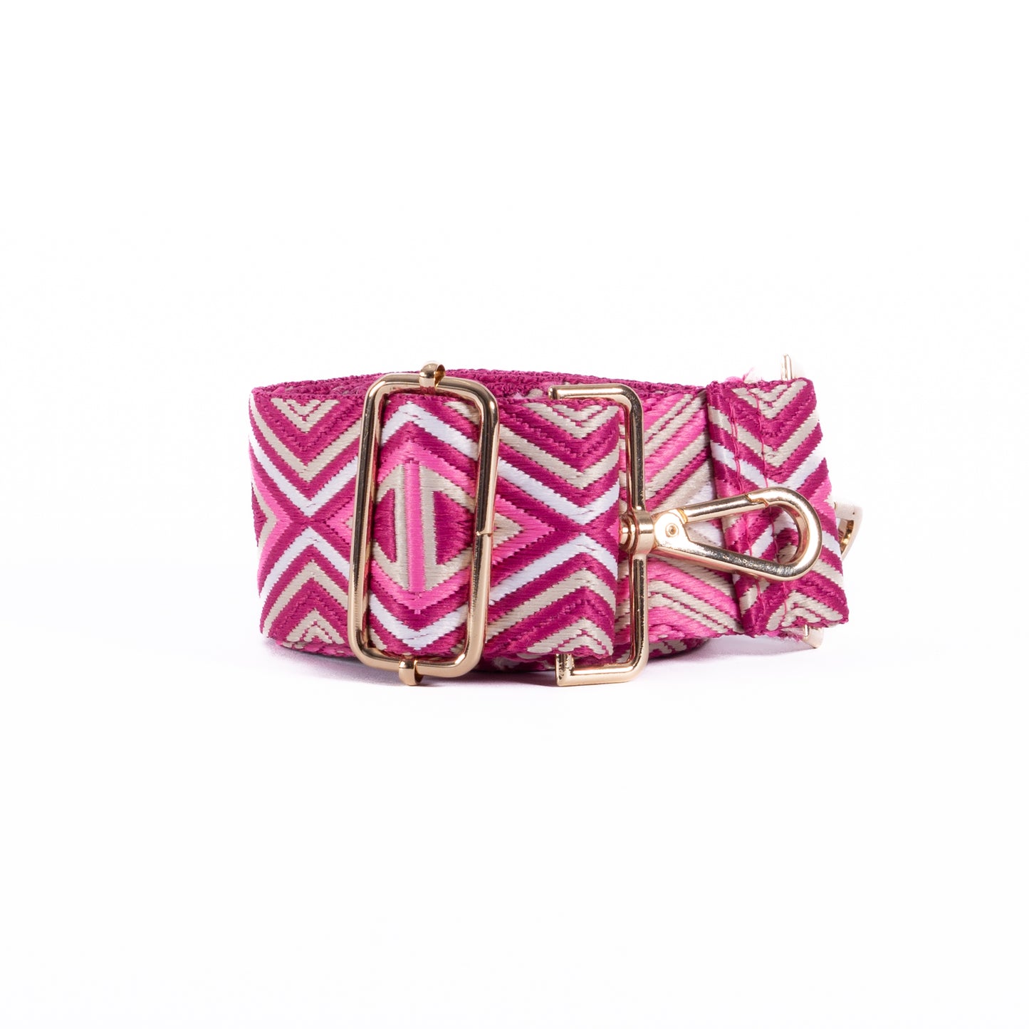 Liv & Milly Guitar Strap - Pink Triangles