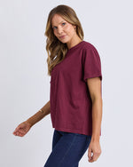 Foxwood Huntleigh Oversized Tee - Windsor wine