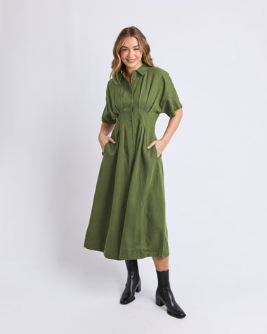 Foxwood Marbella Dress - Winter Moss