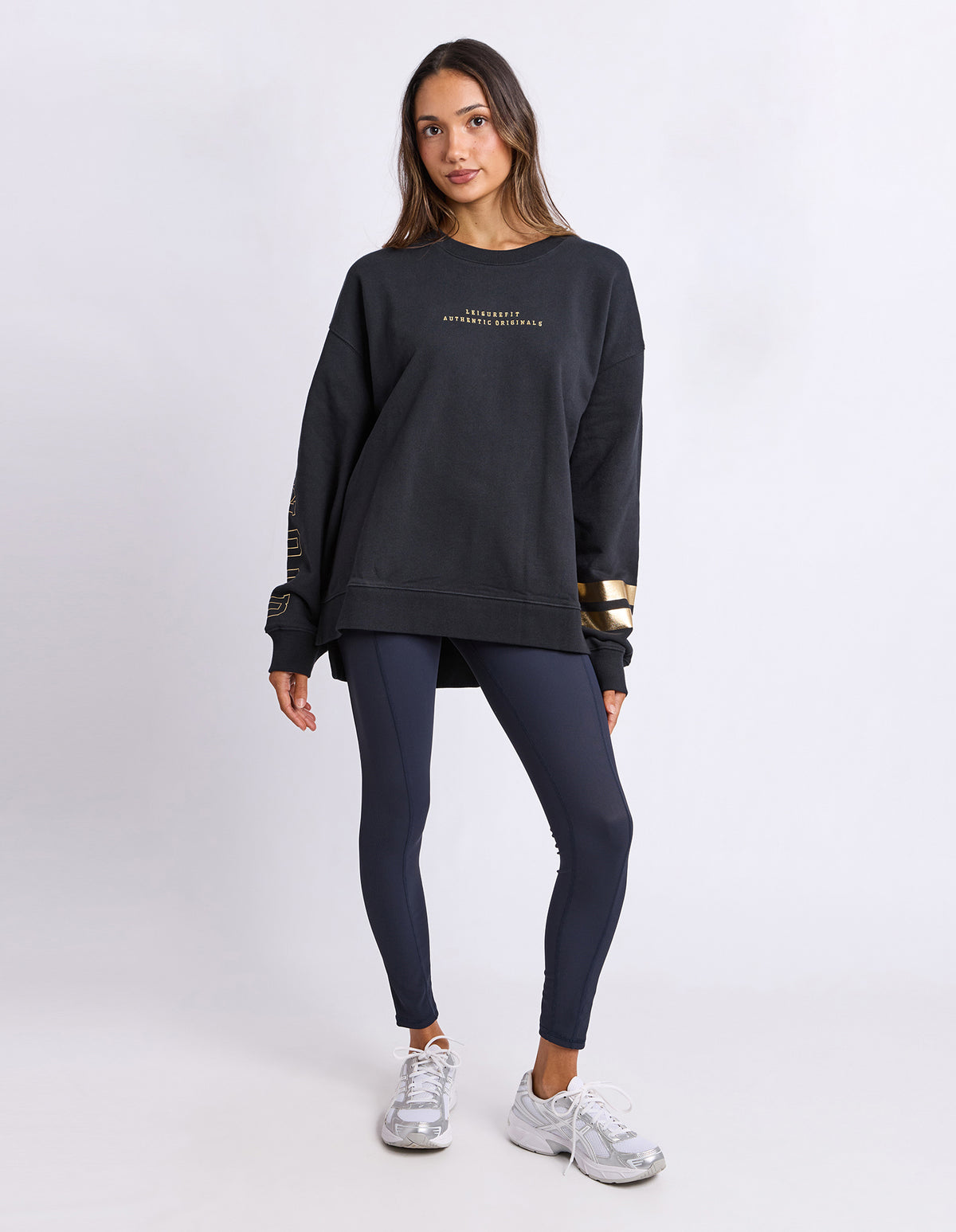 Foxwood Metallic Origin crew - Black