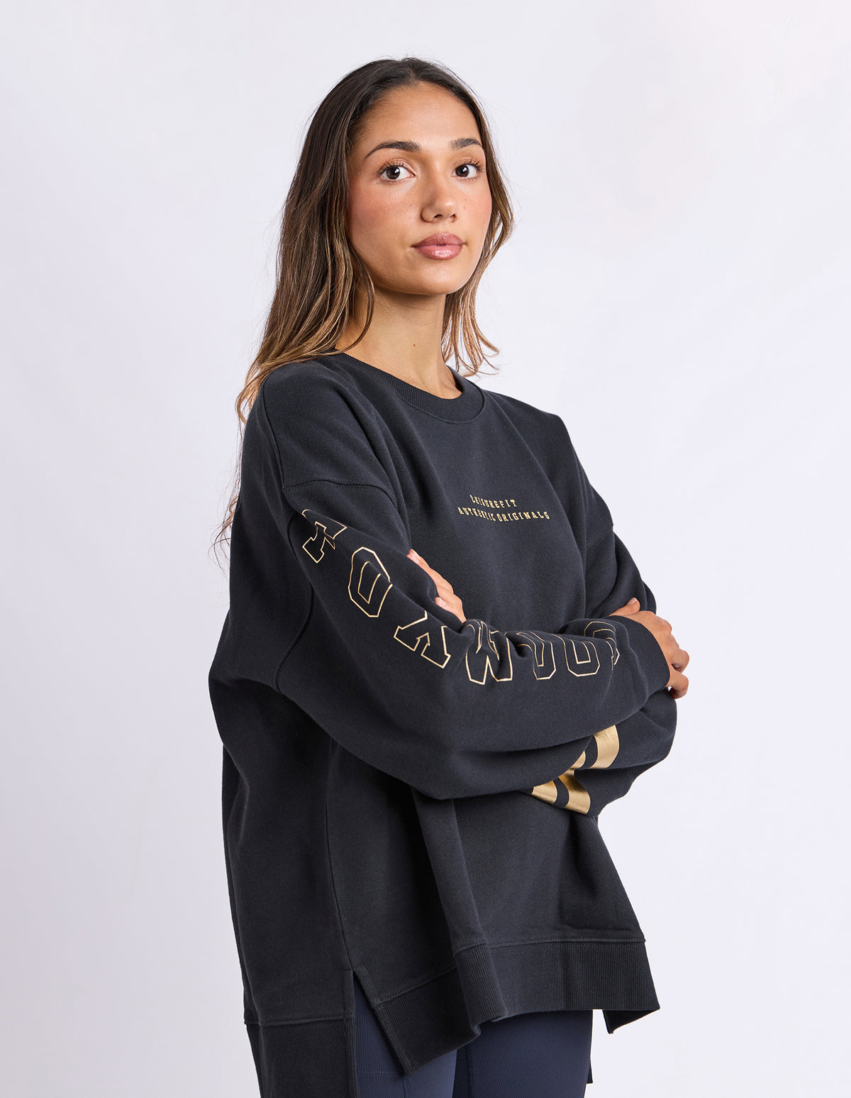 Foxwood Metallic Origin crew - Black