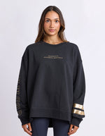 Foxwood Metallic Origin crew - Black