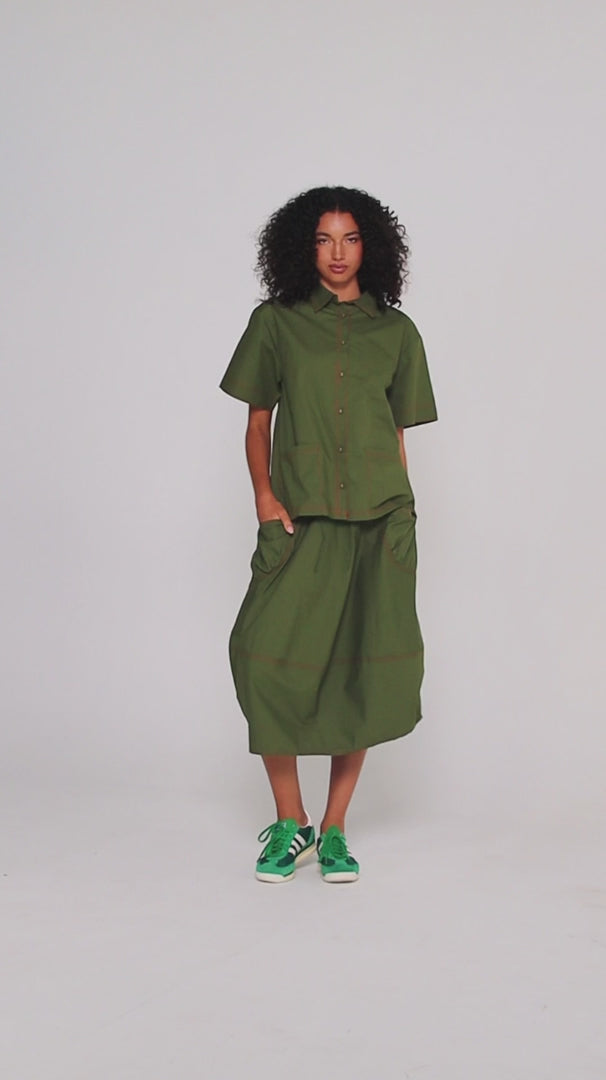 Boom Shankar Guru Skirt in Chive