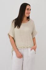 Aida Rose Lilla Scrunch Hem Blouse