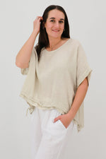 Aida Rose Lilla Scrunch Hem Blouse