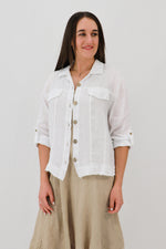 Roma Linen Shirt Jacket