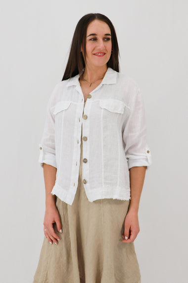 Roma Linen Shirt Jacket