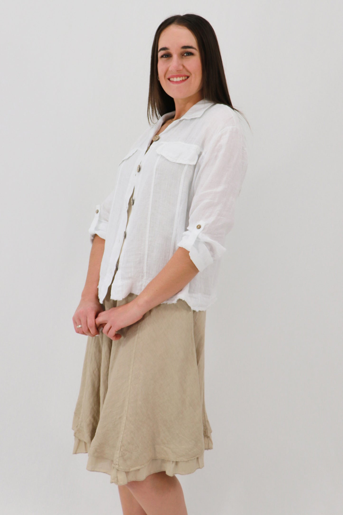 Roma Linen Shirt Jacket