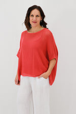 Rossana 2-piece Cotton Mesh Batwing Top