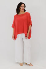 Rossana 2-piece Cotton Mesh Batwing Top