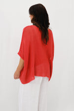 Rossana 2-piece Cotton Mesh Batwing Top