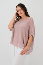 Rossana 2-piece Cotton Mesh Batwing Top