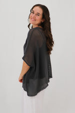 Rossana 2-piece Cotton Mesh Batwing Top