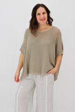 Rossana 2-piece Cotton Mesh Batwing Top
