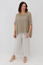 Rossana 2-piece Cotton Mesh Batwing Top