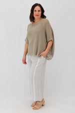 Rossana 2-piece Cotton Mesh Batwing Top