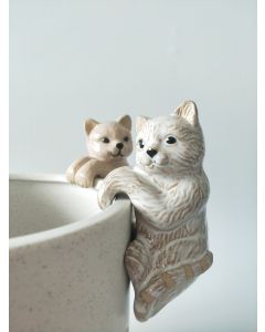 Cat Pot Hanger Pink 8cm