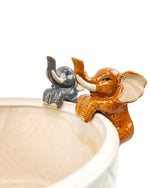 Elephant Pot Hanger Grey Brown 12cm