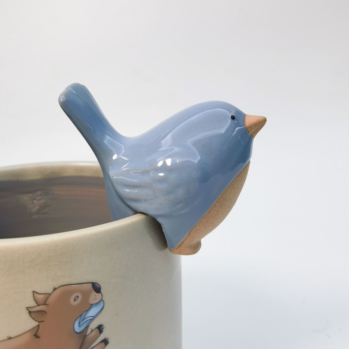 Bird Pot Hanger Blue 8cm