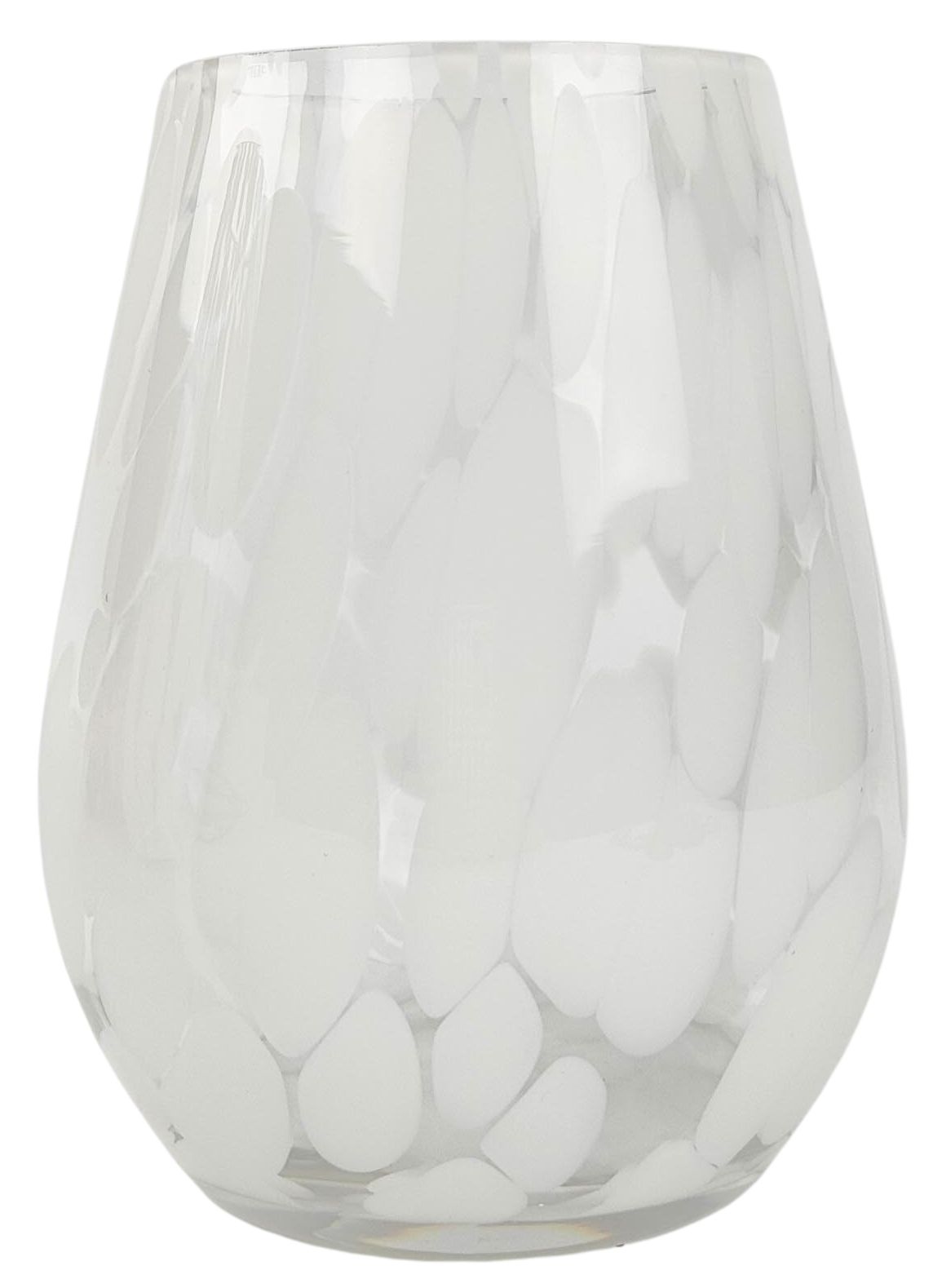 Tommy Speckle Glass Vase White Med 17cm