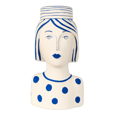 Santorini Lady Vase White 19cm