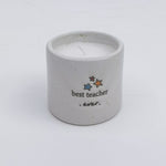 Best Teacher Ever Candle White 7cm