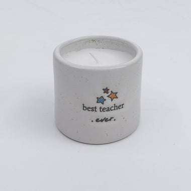 Best Teacher Ever Candle White 7cm