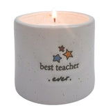 Best Teacher Ever Candle White 7cm